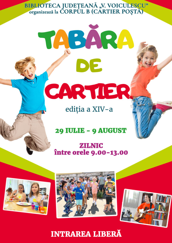 „Tabără de cartier” la Corpul B al Bibliotecii Județene „Vasile Voiculescu” Buzău