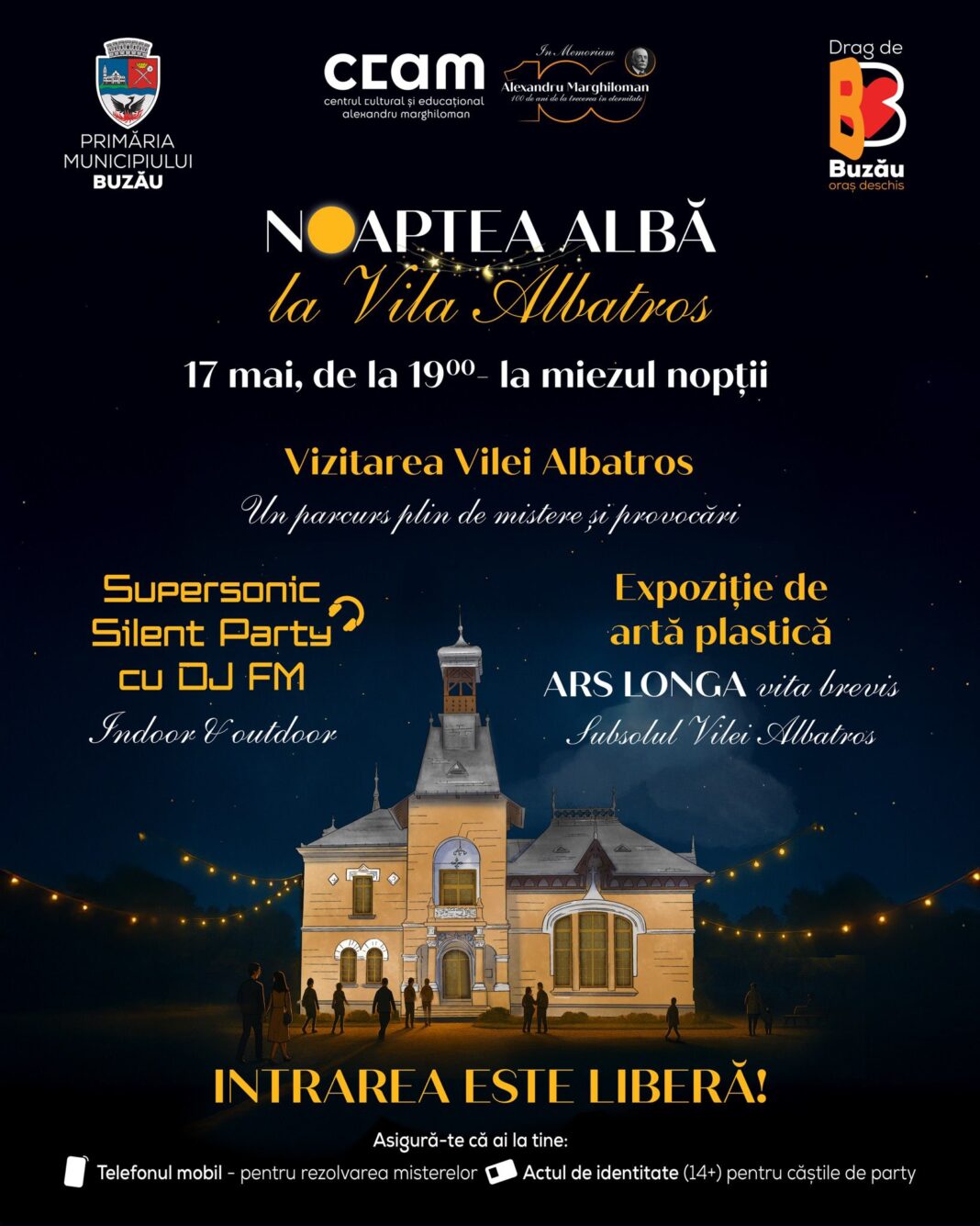 Noaptea albă la Vila Albatros și în parcul Marghiloman: O seară de artă, muzică și descoperiri culturale Noaptea albă la Vila Albatros și în parcul Marghiloman: O seară de artă, muzică și descoperiri culturale