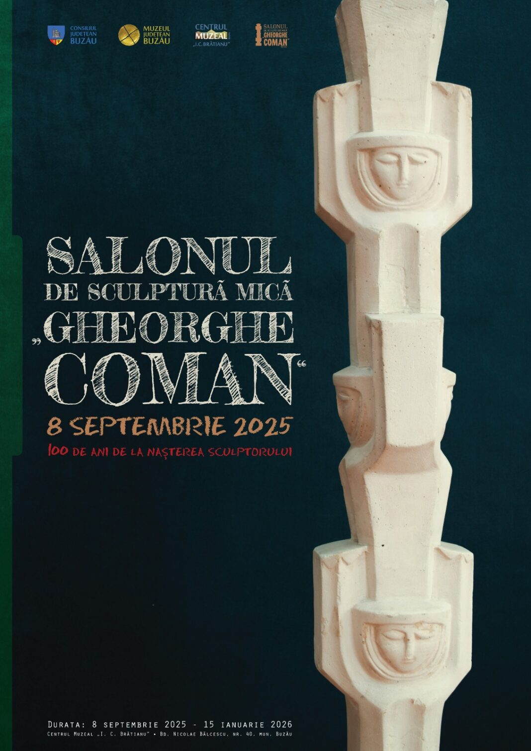 Gheorghe Coman – 100 de ani de la naștere. Un nou salon de sculptură îi poartă numele, la Buzău Gheorghe Coman – 100 de ani de la naștere. Un nou salon de sculptură îi poartă numele, la Buzău