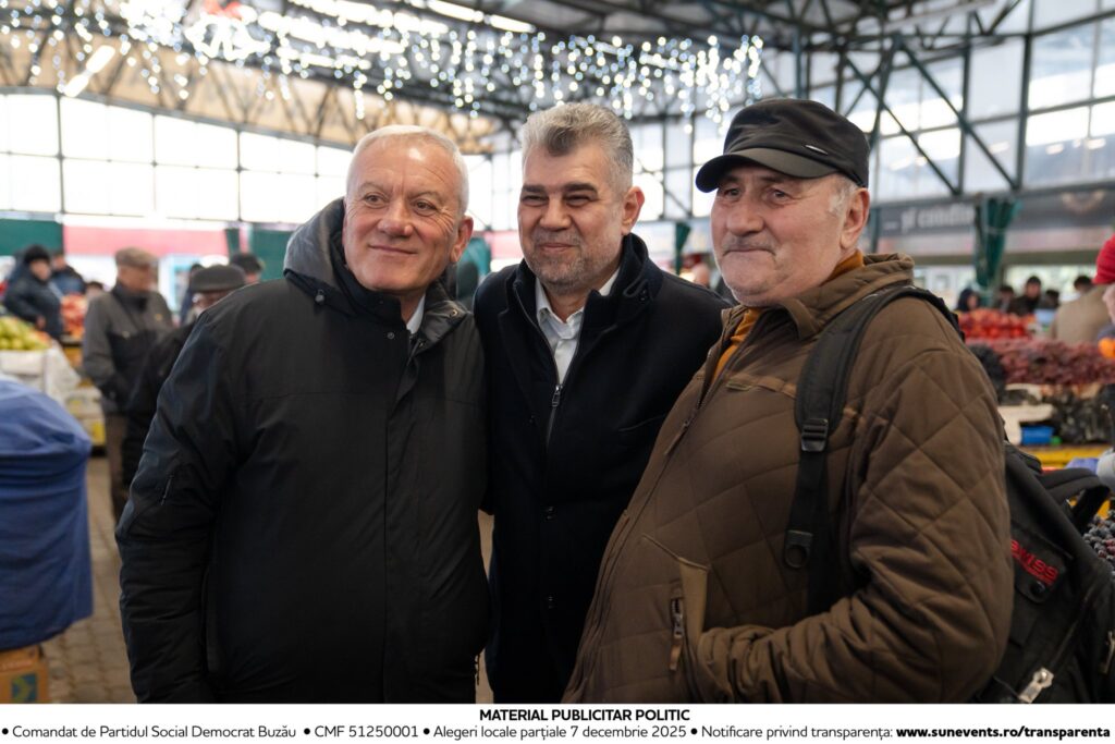 Marcel Ciolacu, în mijlocul buzoienilor alături de primarul Constantin Toma