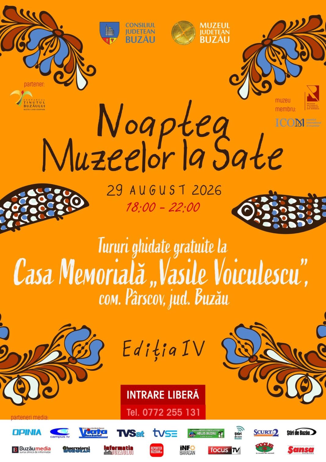 Muzeul Județean Buzău participă la „Noaptea muzeelor la sate”, la Casa Memorială „Vasile Voiculescu” Muzeul Județean Buzău participă la „Noaptea muzeelor la sate”, la Casa Memorială „Vasile Voiculescu”