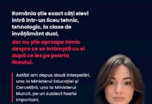 Oana Matache cere date despre parcursul absolvenților de licee tehnice și învățământ dual: „Statul nu știe aproape nimic despre ce se întâmplă cu ei după școală”