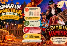 Carnavalul Poveștilor la Teatrul „George Ciprian” din Buzău: ateliere, costume, surprize și premiera „Zambila și Vampirii”